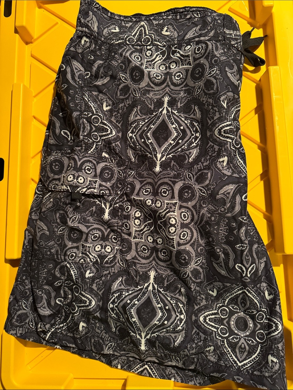 Kanu Surf Black and White Paisley Mini Skirt